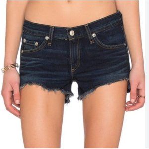 Rag & Bone Low-Rise Dark Cutoff Denim Shorts